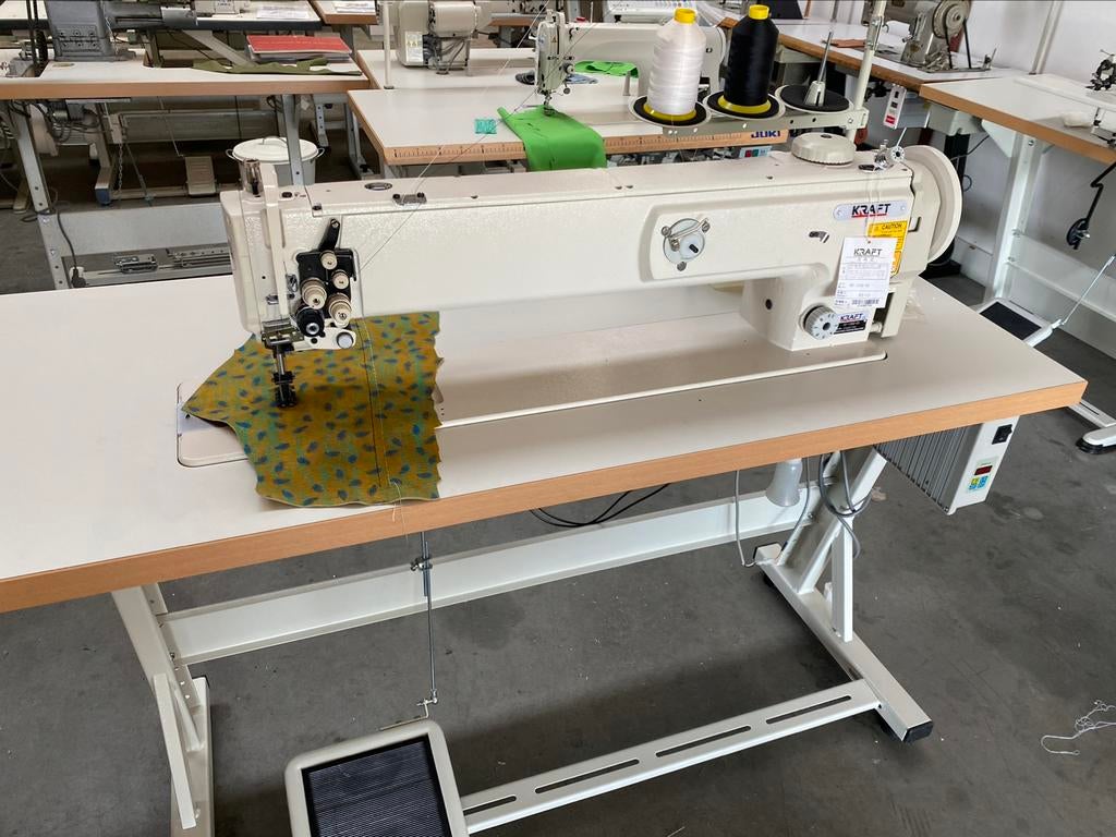Industriële naaimachine lange arm 65cm dubbel naald nieuw, Neuf, Autres marques, Enlèvement ou Envoi, Machine à coudre