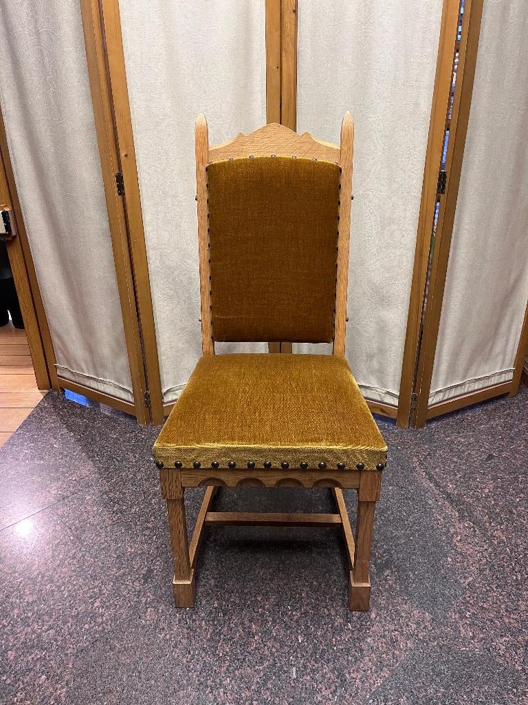 Karaktervolle houten stoel, Huis en Inrichting, Stoelen, Ophalen, Gebruikt, Bruin, Vier