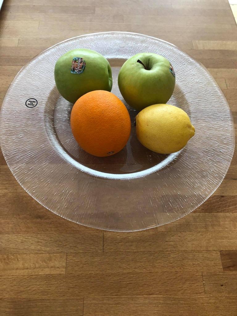 Coupe à fruits en verre design italien, Maison & Meubles, Neuf, Rond, Verre, Enlèvement