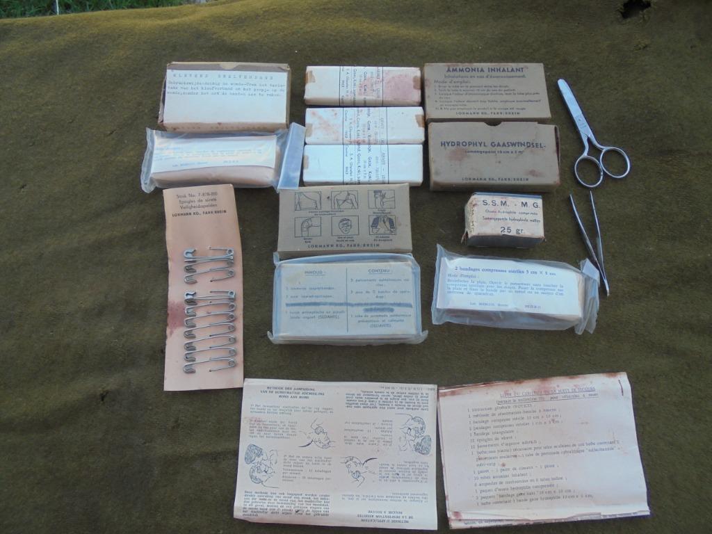 14 pansements et accessoires de l armée belge et gendarmerie, Collections, Enlèvement ou Envoi, Gendarmerie