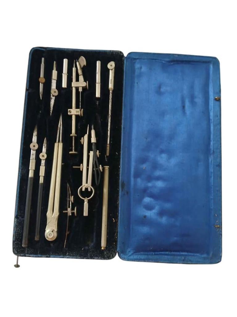 Boîte de compas ancienne, Antiquités & Art, Enlèvement ou Envoi