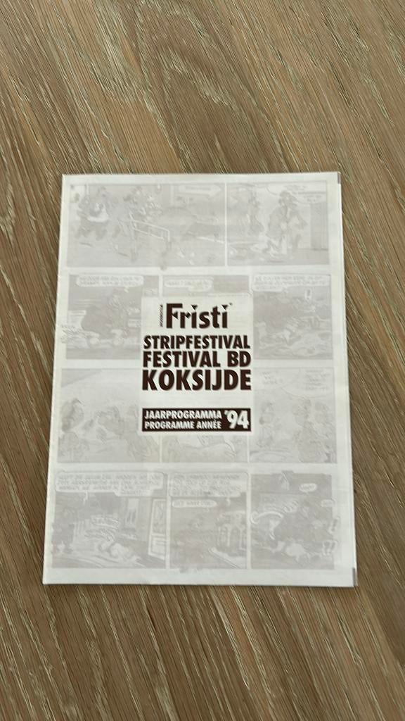 Folder stripfestival knokke 1994, Ophalen of Verzenden, Nieuw