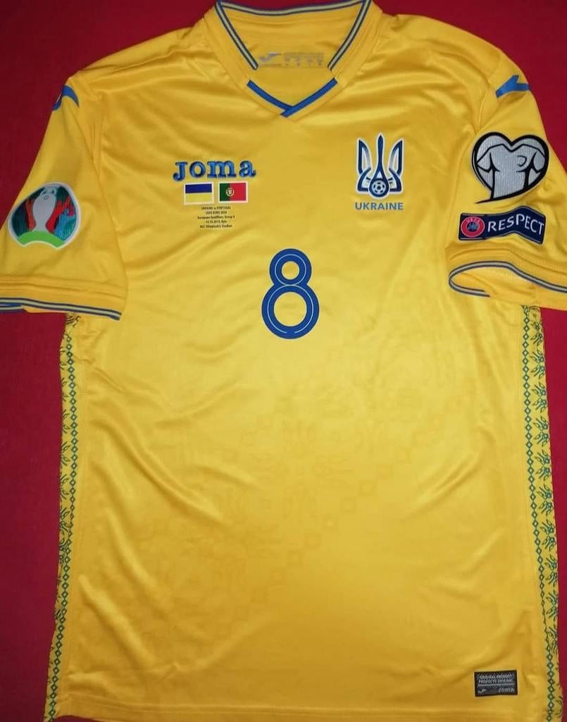 Matchworn shirt Ukraine-Portugal, Sport en Fitness, Ophalen, Shirt