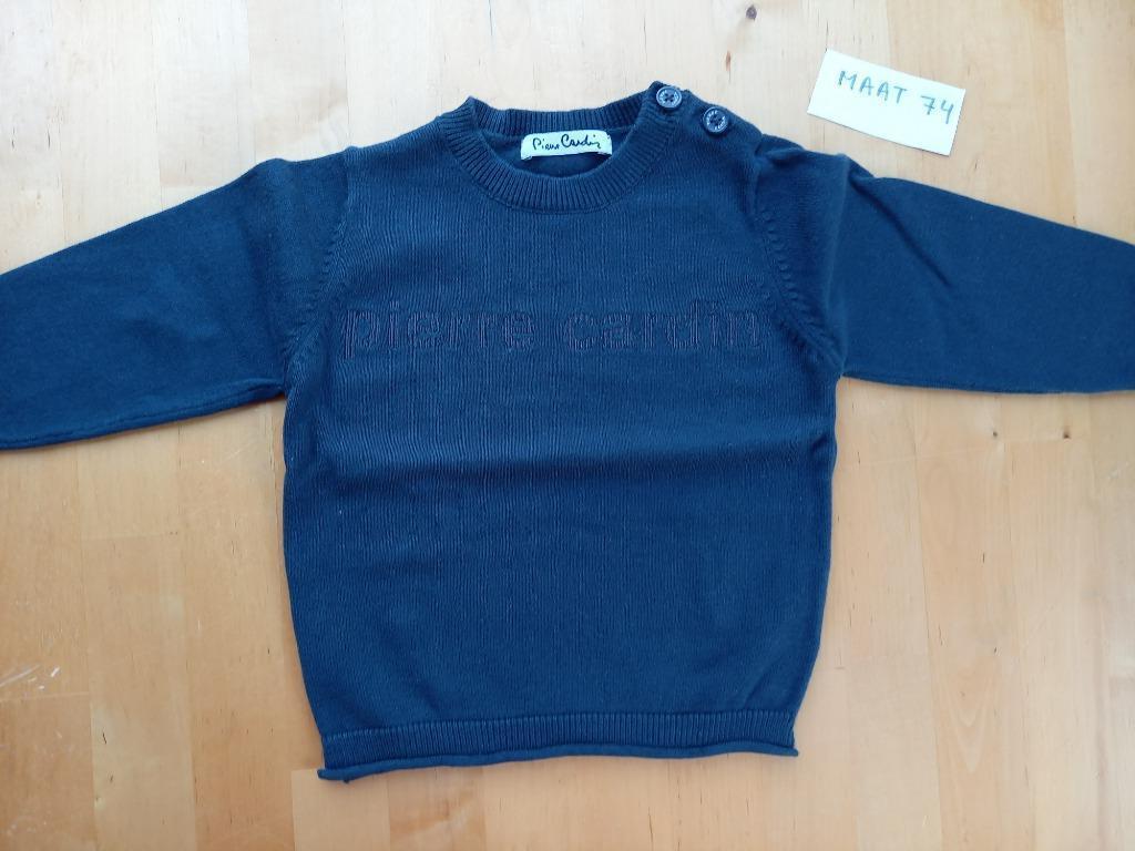 Nieuwstaat, donkerblauwe trui Pierre Cardin, maat 74, Ophalen of Verzenden, Zo goed als nieuw, Pierre Cardin, Truitje of Vestje