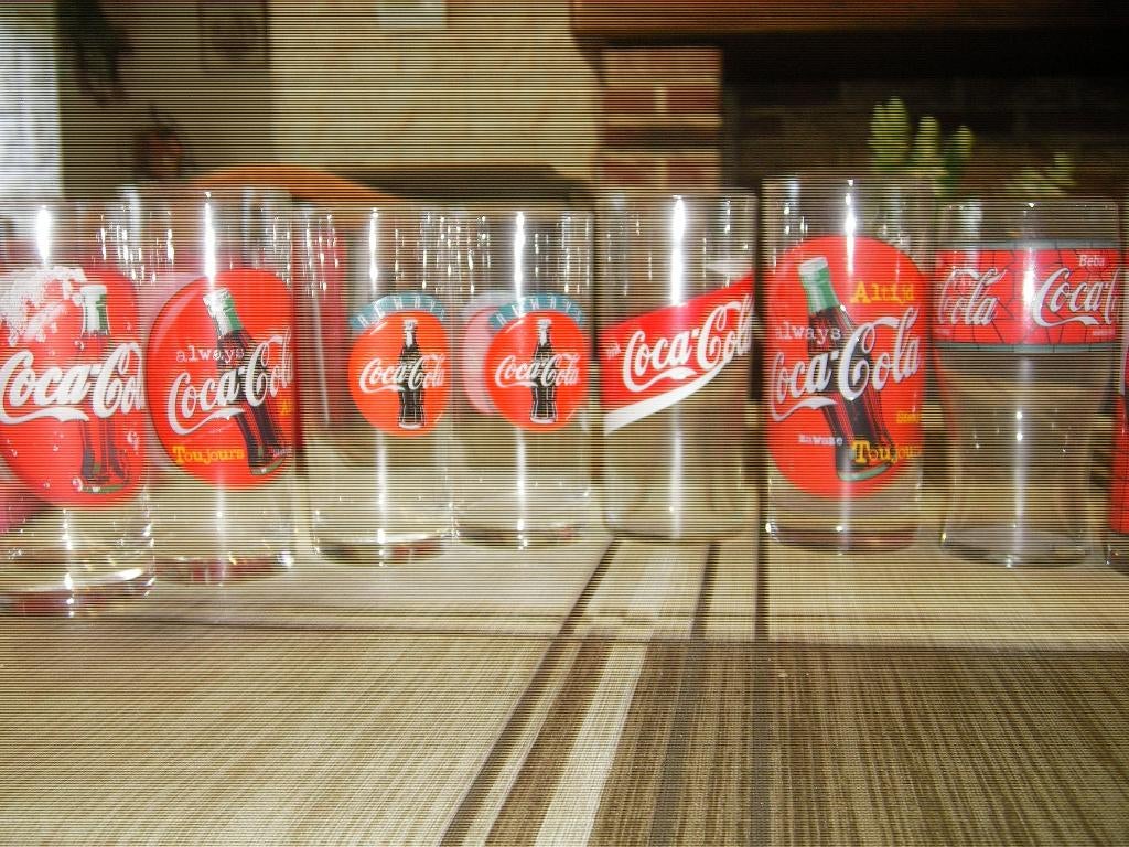cola glazen, Verzamelen, Ophalen, Zo goed als nieuw, Frisdrankglas