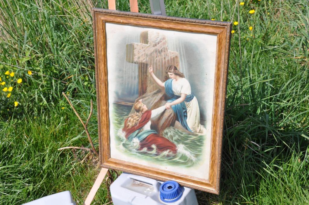 §  cadre avec gravure religieuse (2), Enlèvement ou Envoi