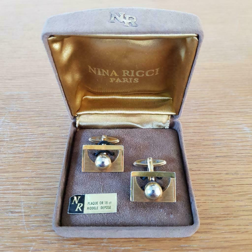 Nina Ricci manchetknopen jaren 70, Antiek en Kunst, Ophalen of Verzenden