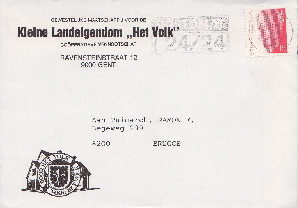 1992 - BELGIQUE - le Roi Baudouin [Y&T 2448] + GENT, Oblitéré, Chefs d'Etat, Affranchi, Avec enveloppe