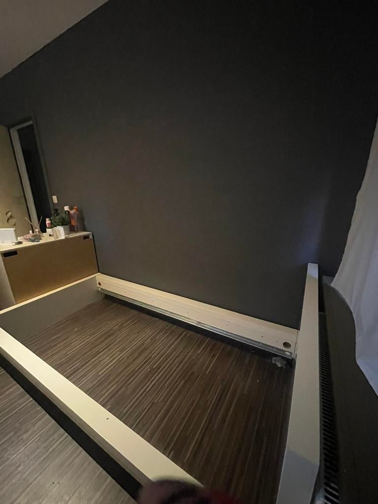 LIT - MALM (ikea), 90 cm, Enlèvement, 200 cm, Blanc