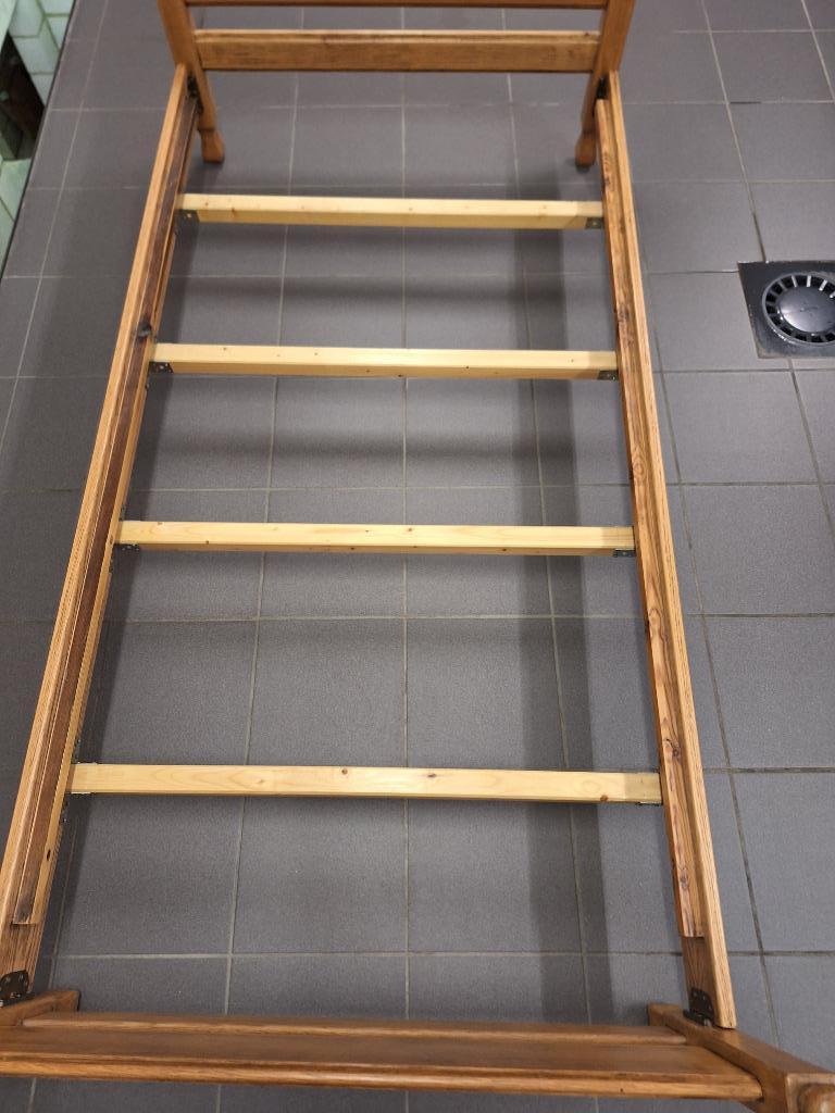 Bed, Ophalen, Eenpersoons, Bruin, Hout