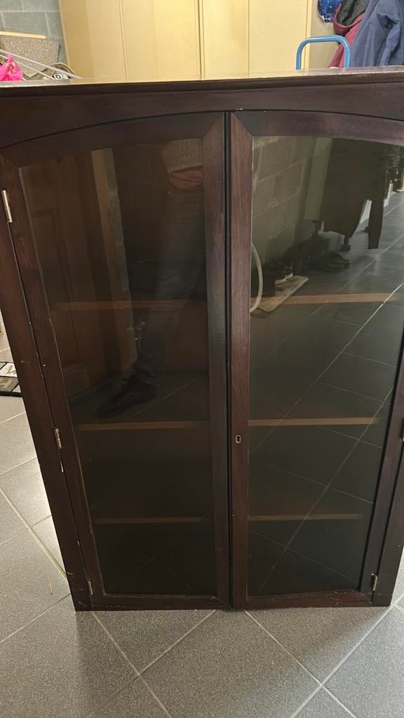 Vitrine 3 planches h125 L82 l28,5 cm, 25 à 50 cm, Avec porte(s), Enlèvement, Utilisé