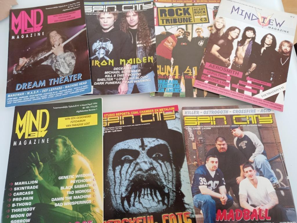 Lot heavy metal magzines kerrang spin city aardschok rock, Enlèvement ou Envoi, Utilisé, Genre ou Style