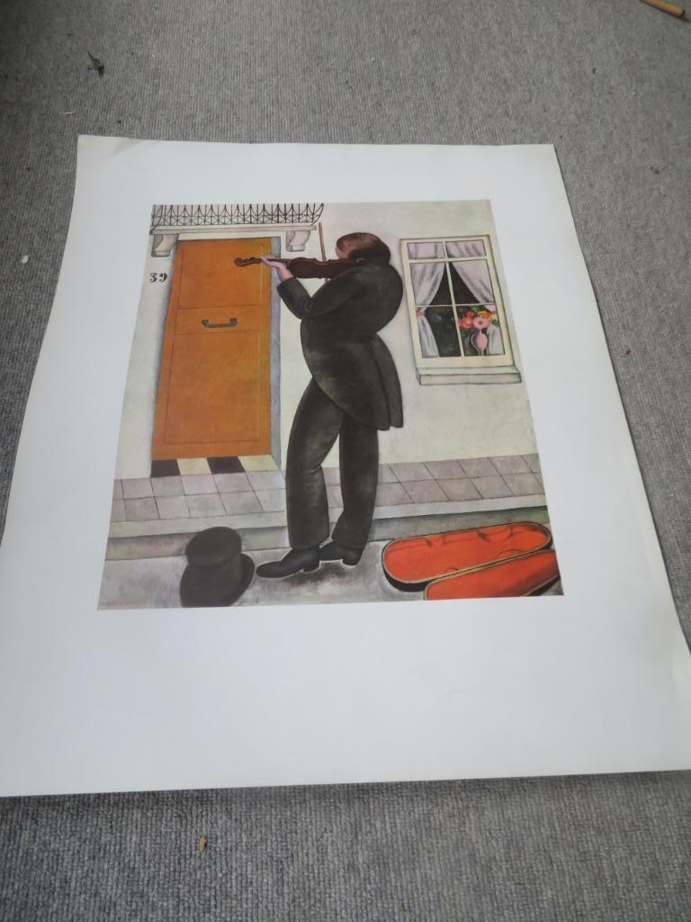 Kunstdruk G. Van De Woestyne- De Vioolspeler, Ophalen, Zo goed als nieuw, Schilder- en Tekenkunst