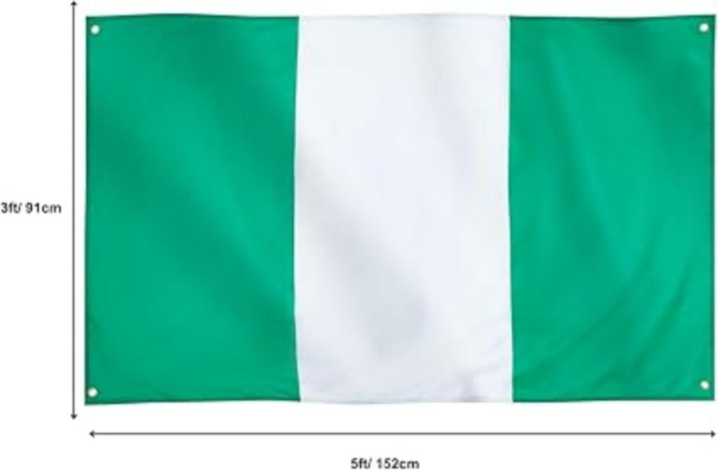 Drapeau du Nigéria | 91 x 152 cm | Nouveau, Divers, Drapeaux & Banderoles, Neuf, -, -, Runesol