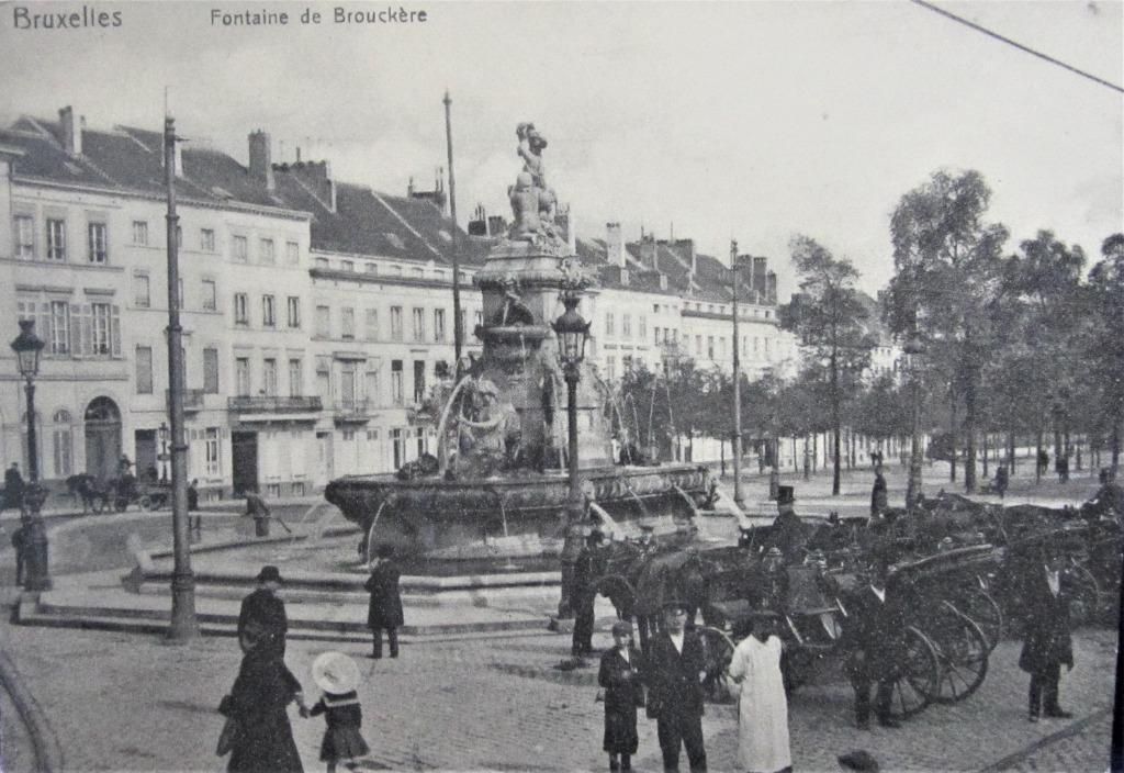 POSTKAART- BRUSSEL, FONTAINE DE BROUCKERE, Ophalen of Verzenden, Ongelopen, Brussel (Gewest)