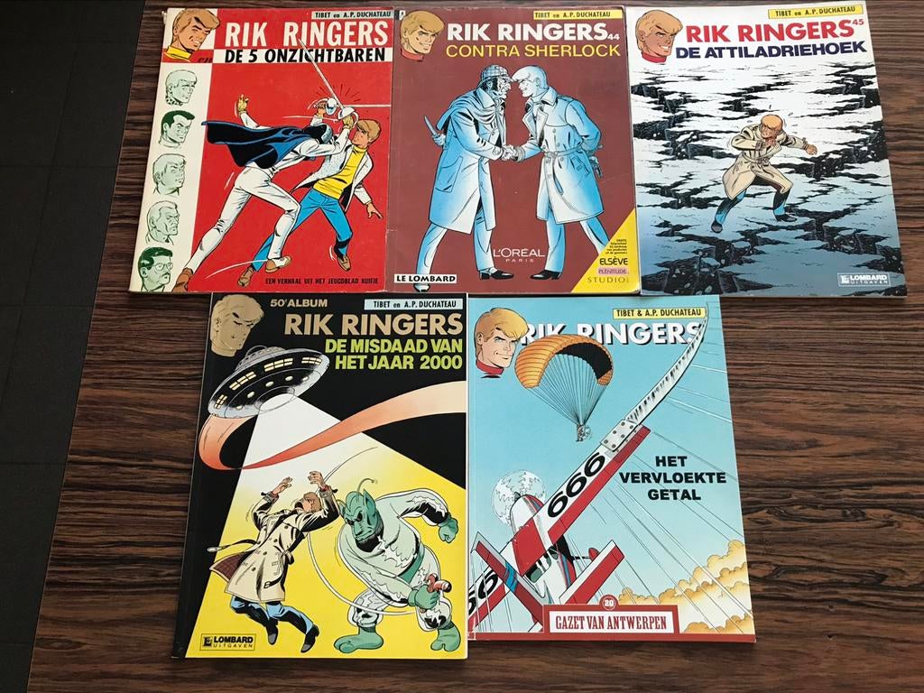 4 Strips Rik Ringers, Boeken, Stripverhalen, Meerdere stripboeken, Ophalen of Verzenden, Gelezen