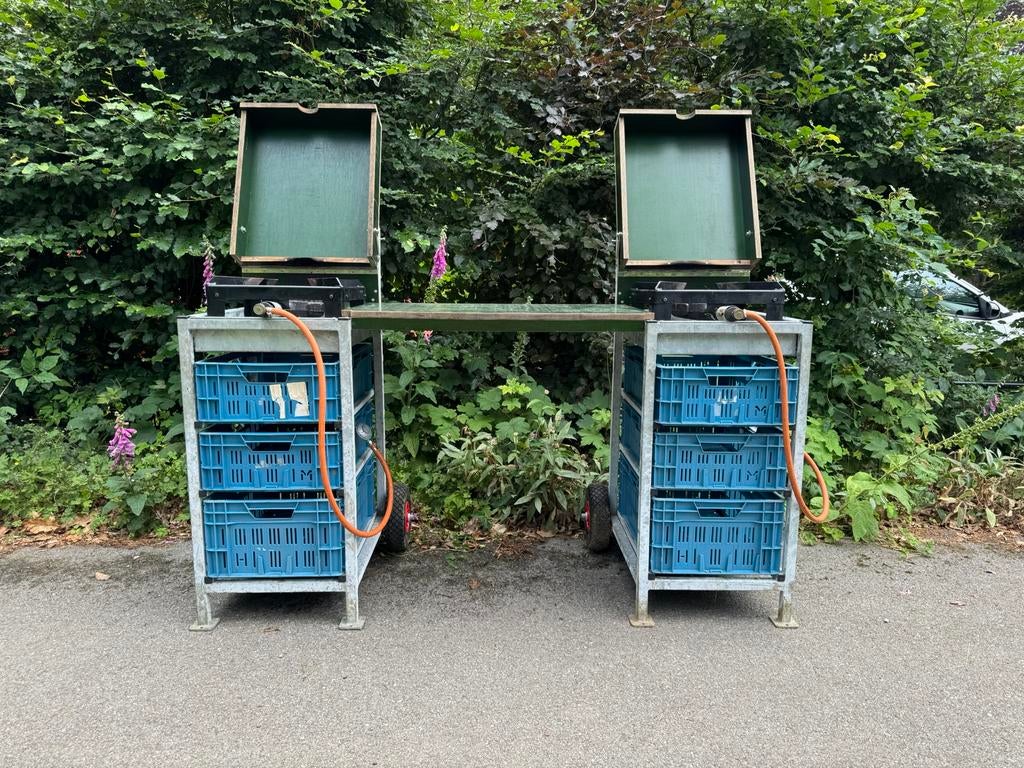 Mobiele buitenkeuken, Tuin en Terras, Ophalen, Gebruikt, Gas, Vrijstaand