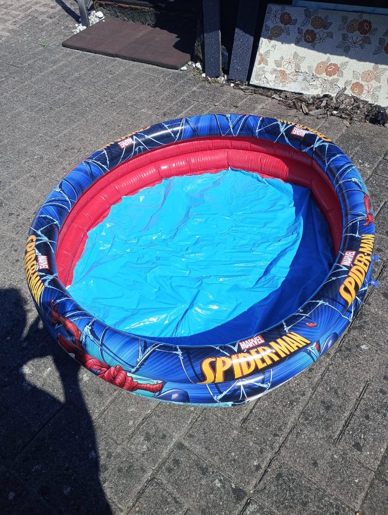 kinderzwembad Spiderman 3€ opblaasbare dino 2€, Gebruikt, Minder dan 80 cm, Opblaaszwembad, Rond