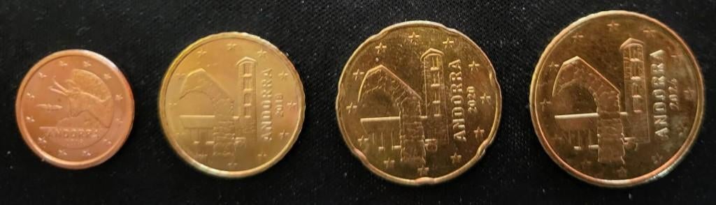 4 euromunten Andorra, Postzegels en Munten, Munten | Europa | Euromunten, Ophalen of Verzenden, Overige landen