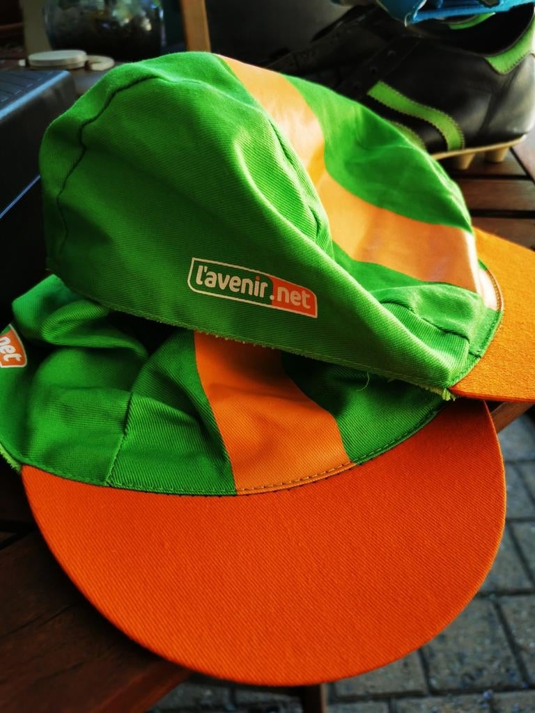 Koers petjes NOS L'avenir net groen oranje, Fietsen en Brommers, Dames, Nieuw, Overige maten, Ophalen of Verzenden