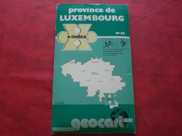 Carte ancienne Province Du Luxembourg, Verzenden, Ongelopen, Luxemburg
