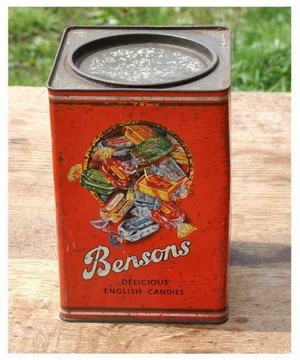 ancienne boite en fer bonbon bensons, Ophalen of Verzenden, Gebruikt