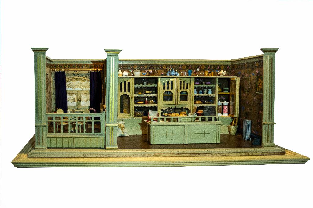 maquette artisanale d'une boulangerie+ salon de dégustation, Ophalen of Verzenden