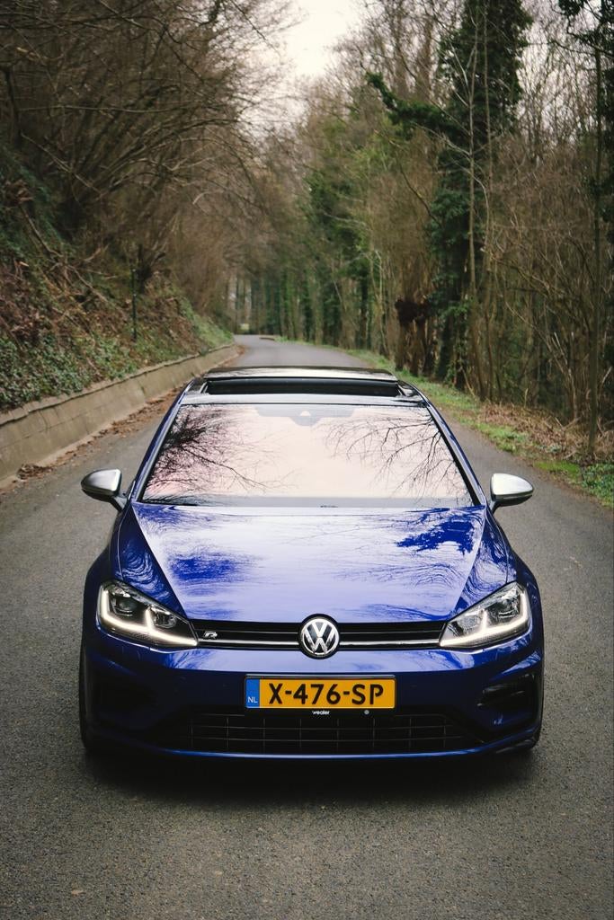 Volkswagen Golf 7.5 2.0 TSI 4Motion R (310) VIRTUAL PANO D, Auto's, Automaat, 4 cilinders, Blauw, Leder