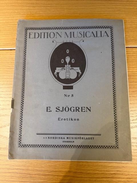 Emil Sjögren — Erotikon, opus 10, Enlèvement ou Envoi, Artiste ou Compositeur, Classique, Utilisé