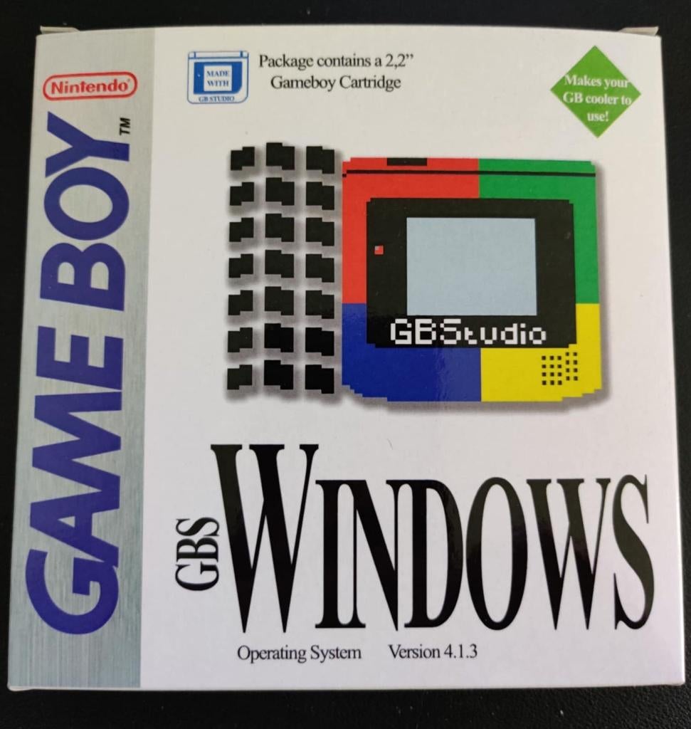 WINDOWS for Game Boy (Developed by Ruben Retro), Games en Spelcomputers, Games | Nintendo Game Boy, 1 speler, Verzenden, Nieuw