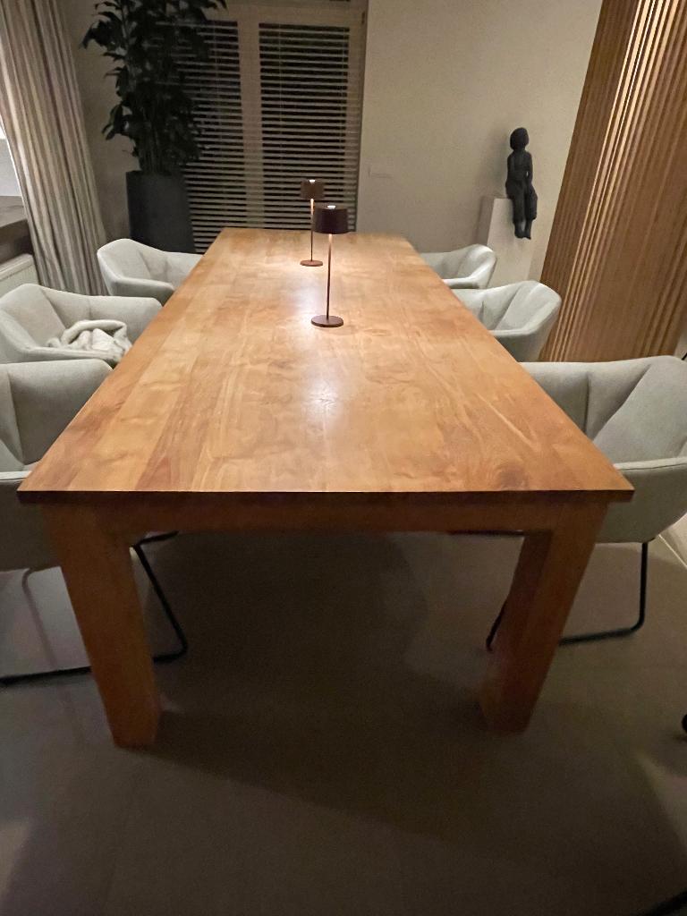 Eiken eettafel, Maison & Meubles, Enlèvement, Utilisé, Chêne, Rectangulaire