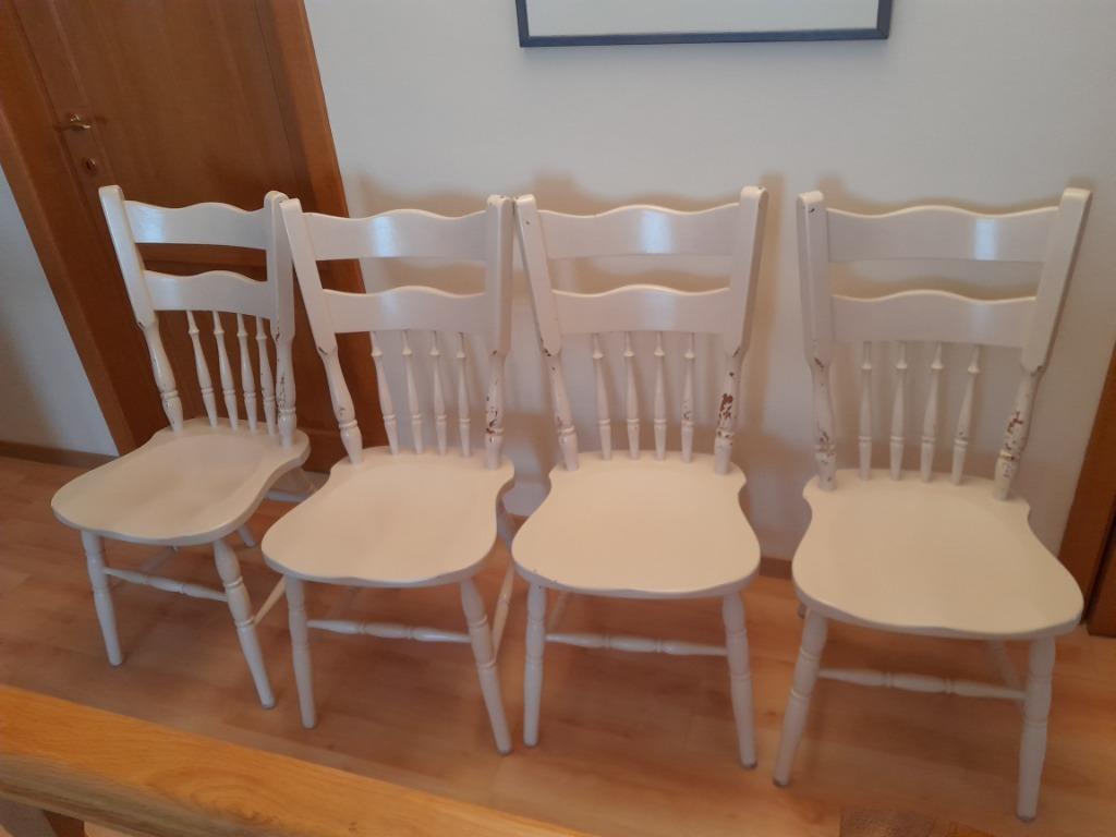 eiken stoelen, Huis en Inrichting, Gebruikt, Wit, Rustiek, Ophalen of Verzenden