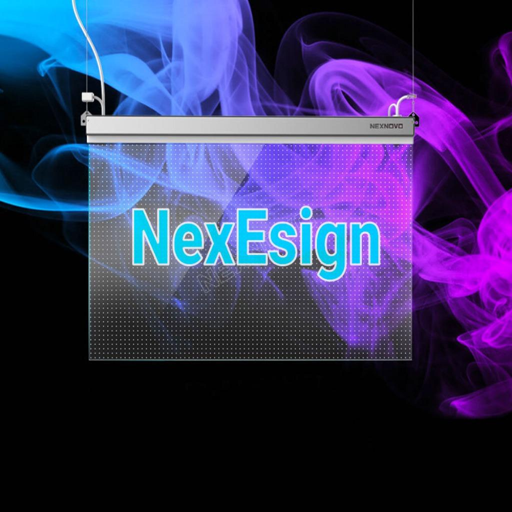 Uniek! Transparant LED scherm banner lichtkrant in glas, LED, Nieuw, 120 Hz, 8k (UHD)