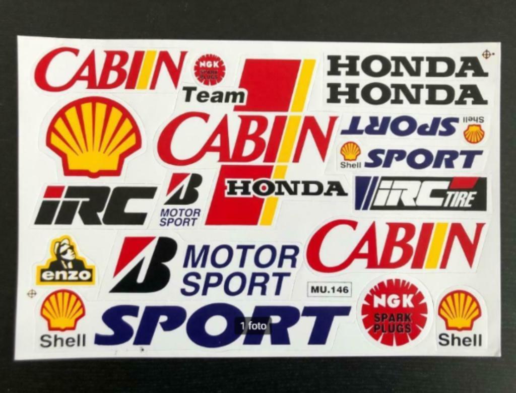 IRC Honda Shell NGK Bridgestone stickervel motoren, Motoren, Ophalen of Verzenden