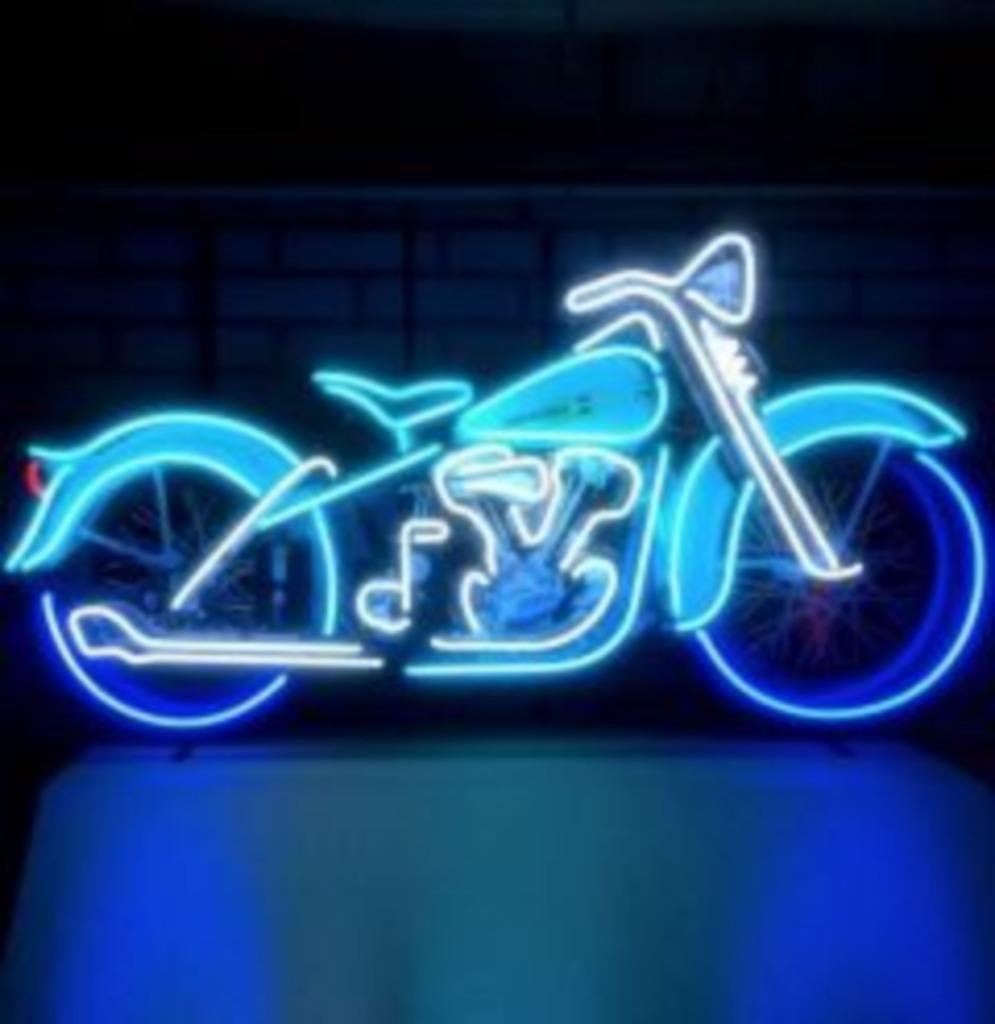 Grote motor neon licht reclame mancave bar garage decoratie, Ophalen of Verzenden, Nieuw, Lichtbak of (neon) lamp