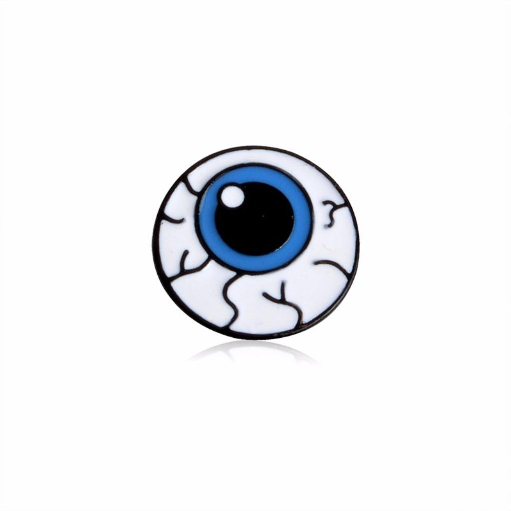 Epingle oeil émail - 18 x 19 mm, Collections, Enlèvement ou Envoi, Neuf, Insigne ou Pin's