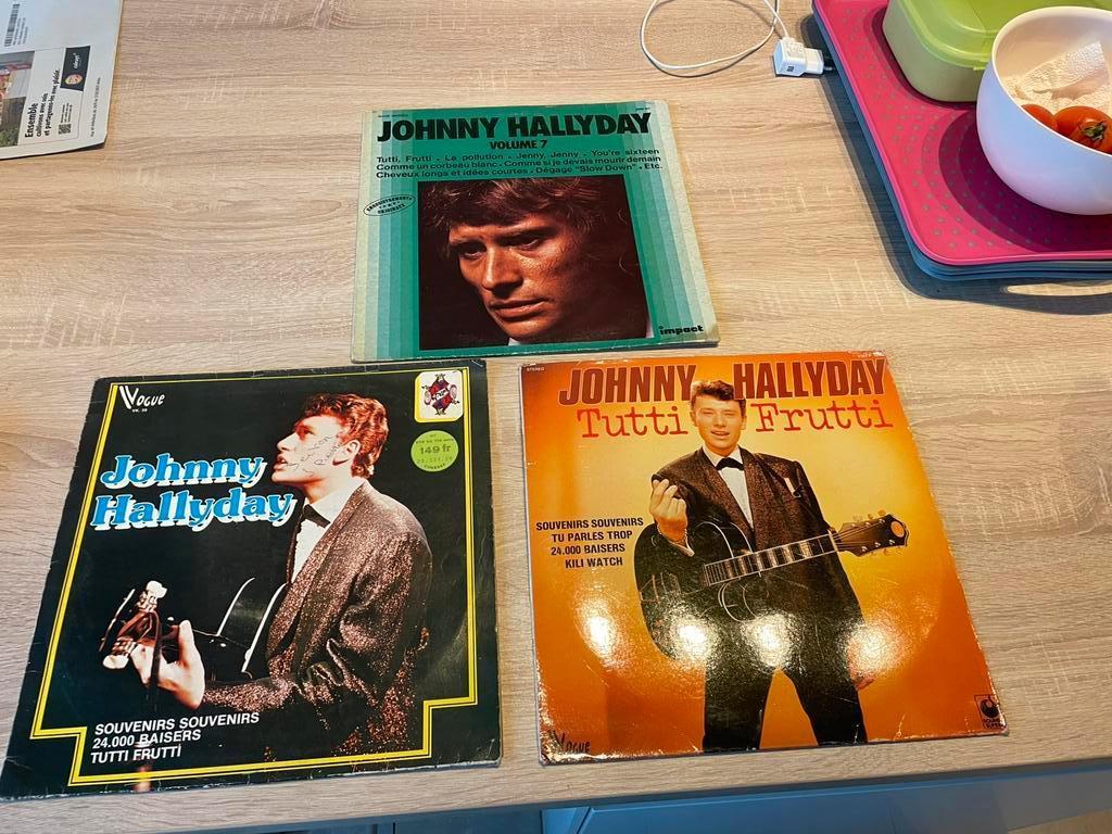 Rock français 3 anciens vinyles lp 33 tours Johnny Halliday, Enlèvement ou Envoi, Utilisé, Rock and Roll