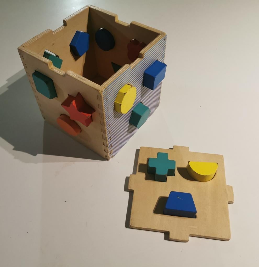 Hema houten blokkenstoof, Kinderen en Baby's, Speelgoed | Houten speelgoed, Ophalen, Gebruikt