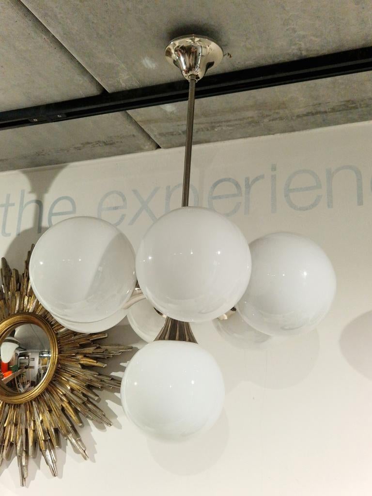 Space age hanglamp kroonluchter origineel , 7 bollen cluster, Ophalen