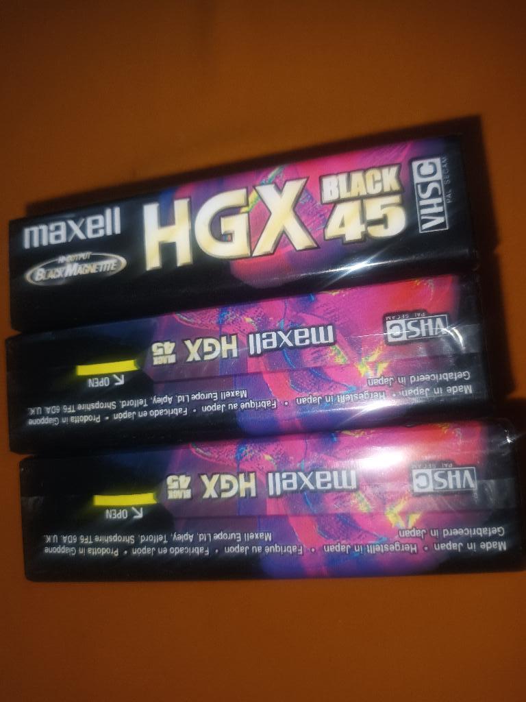 Cassettes/lot 3x maxell HGX Black 45*, Enlèvement ou Envoi, Autres genres, Neuf, dans son emballage, Vierge