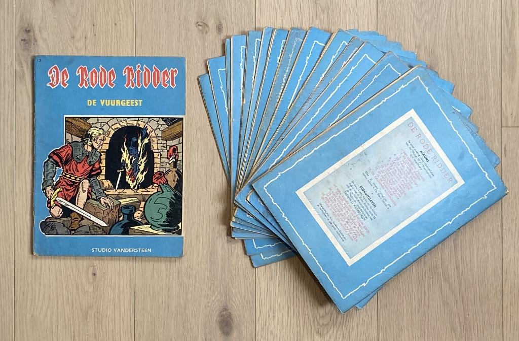 Willy Vandersteen - De Rode Ridder - 15 oude albums, Boeken, Stripverhalen, Gelezen, Complete serie of reeks, Ophalen of Verzenden