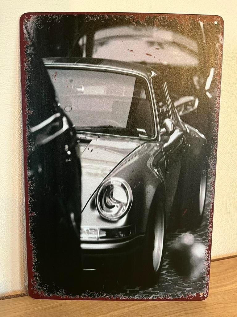 Plaque metallique porsche, Enlèvement ou Envoi, Comme neuf