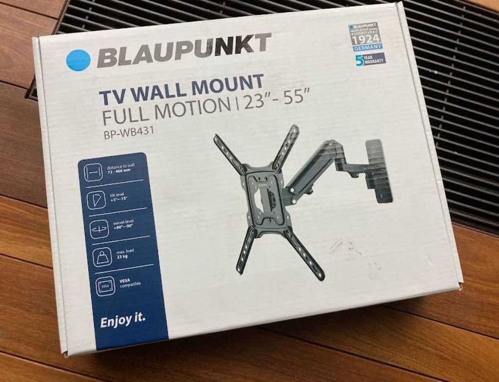 TV muurbeugel Blaupunkt 23kg Full Motion Nieuw, Audio, Tv en Foto, Ophalen, Nieuw