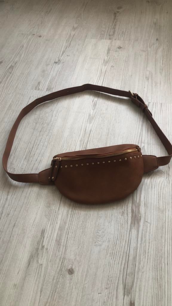 Bruine heuptas met gouden details, Ophalen, Gebruikt, Bruin, Leer