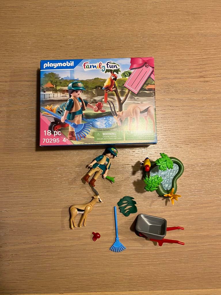 Playmobil 70295 zoo met antilope en ara aan een vijvertje, Ophalen of Verzenden, Gebruikt, Complete set