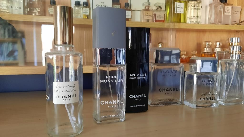 Lot de flacons Chanel, vides, pour collection, Enlèvement ou Envoi, Utilisé, Bouteille de parfum