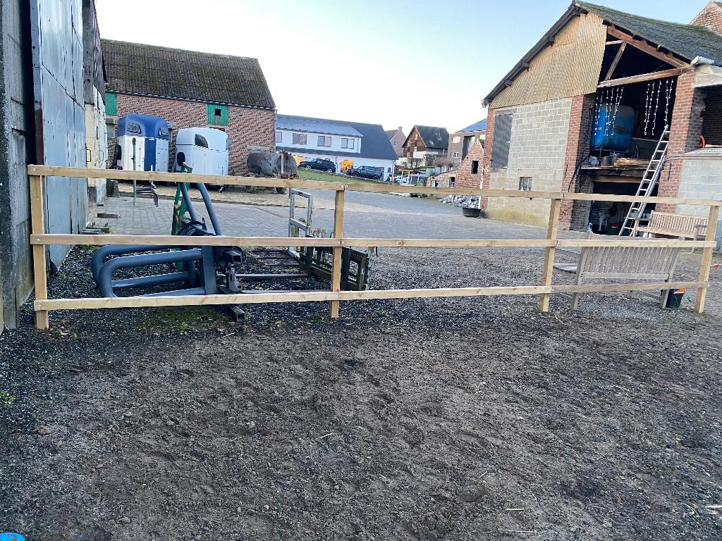 Houten paardenomheining 450 meter, Dieren en Toebehoren, Weidegang