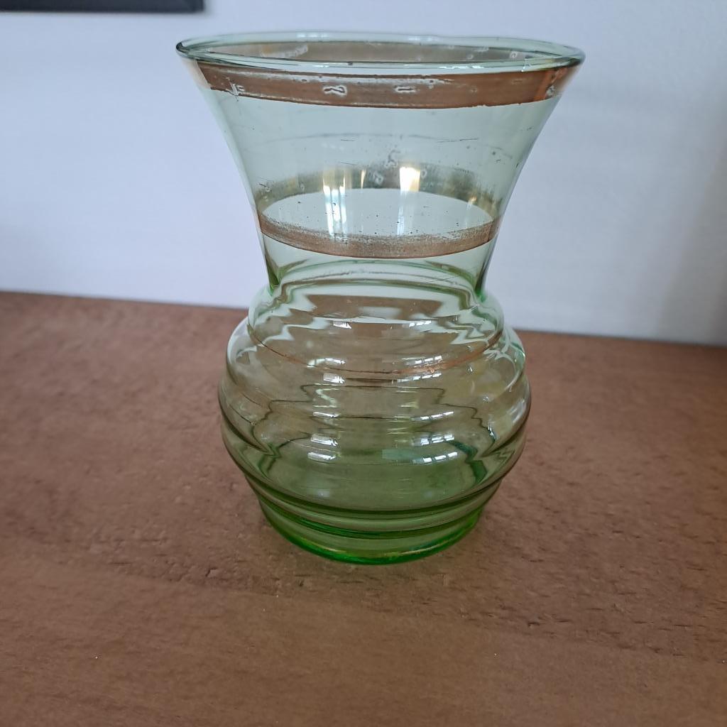Kleine groene en gouden Boomse vaas, Antiek en Kunst, Ophalen of Verzenden