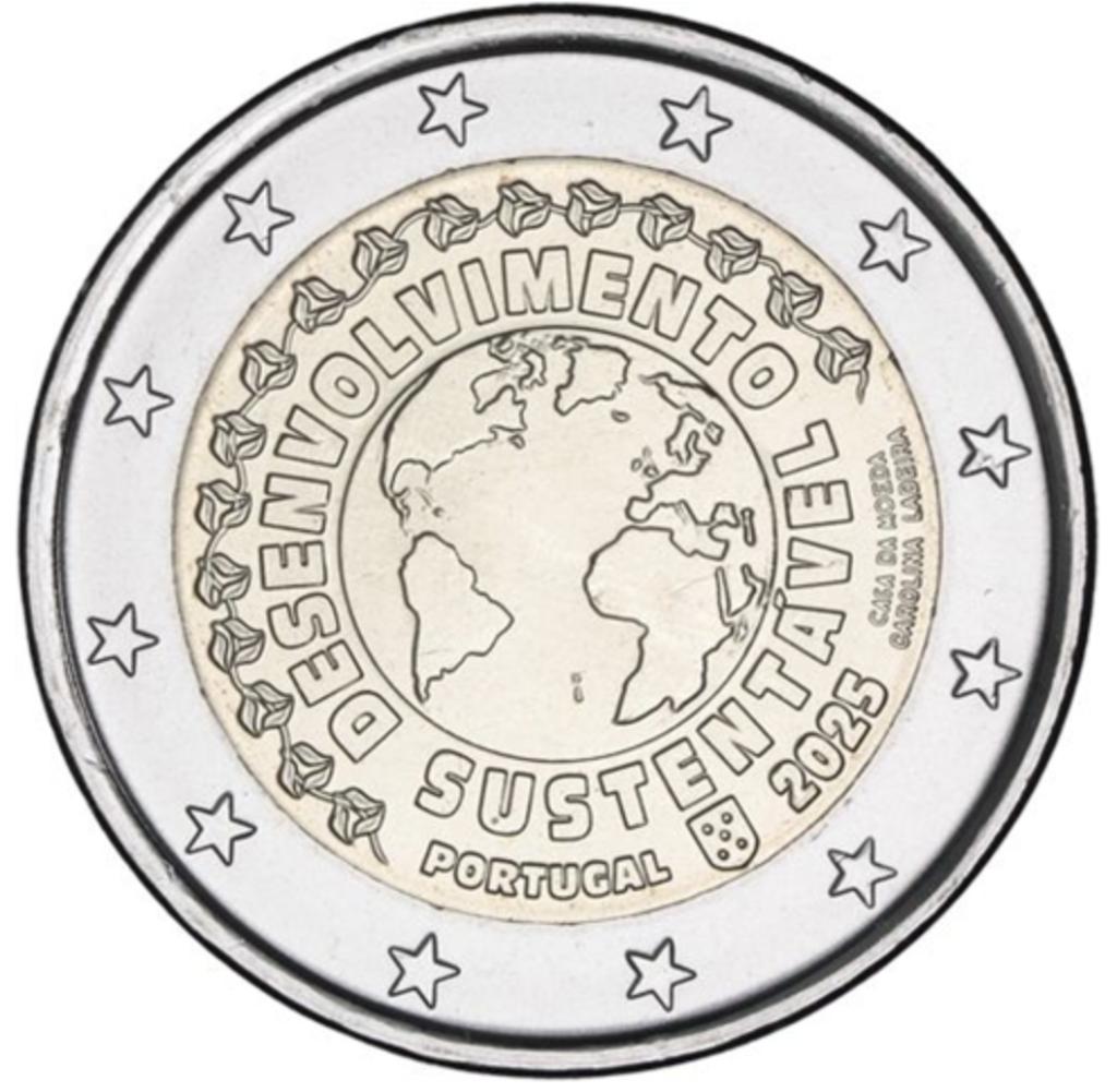 2 euro Portugal 2025 Duurzame Ontwikkeling, Ophalen of Verzenden, Portugal, 2 euro