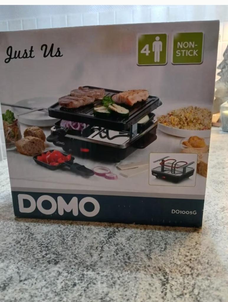 Domo raclette, Electroménager, Appareils à gourmet, Comme neuf, 4 à 7 personnes, Enlèvement ou Envoi